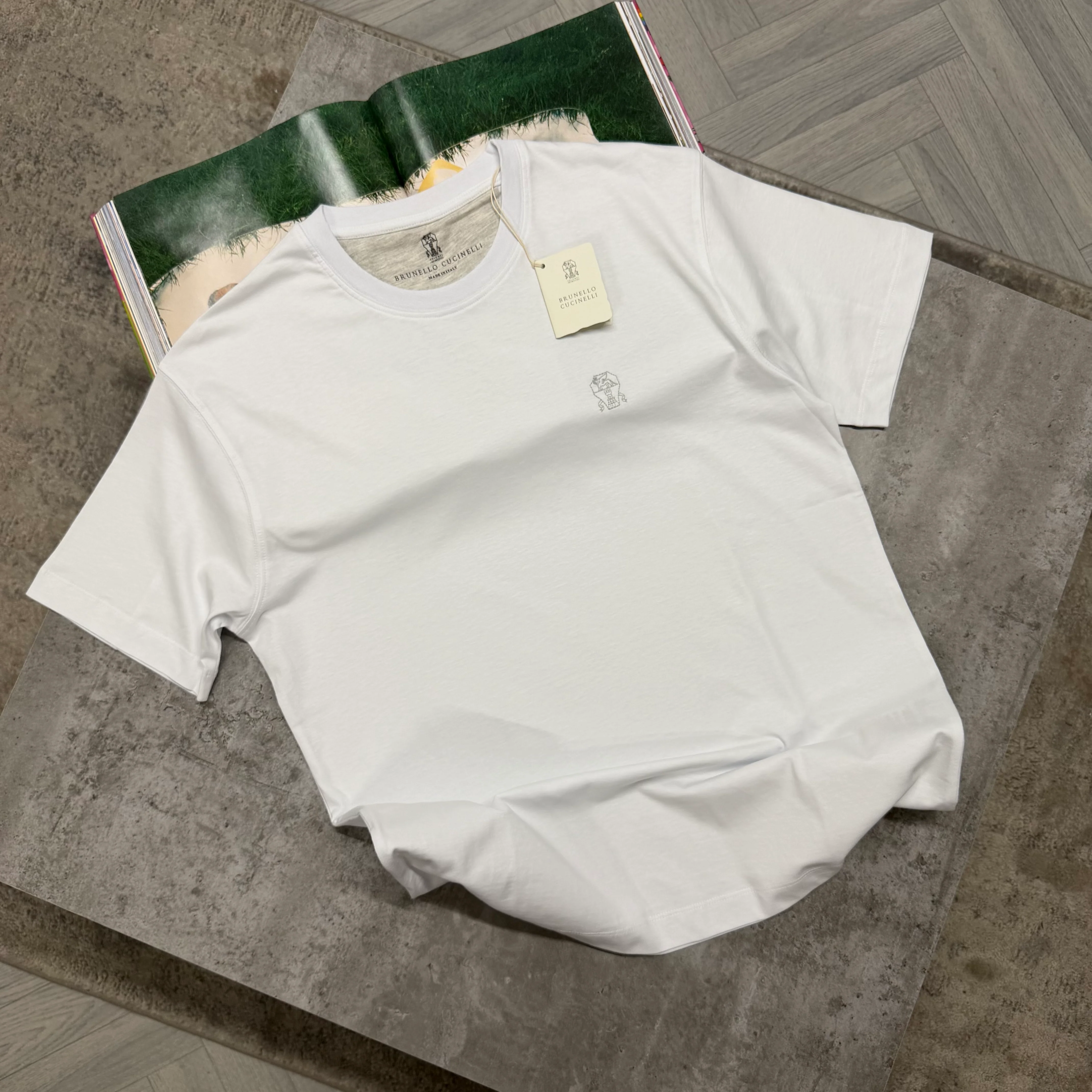 BRUNELLO LOGO T SHIRT - WHITE