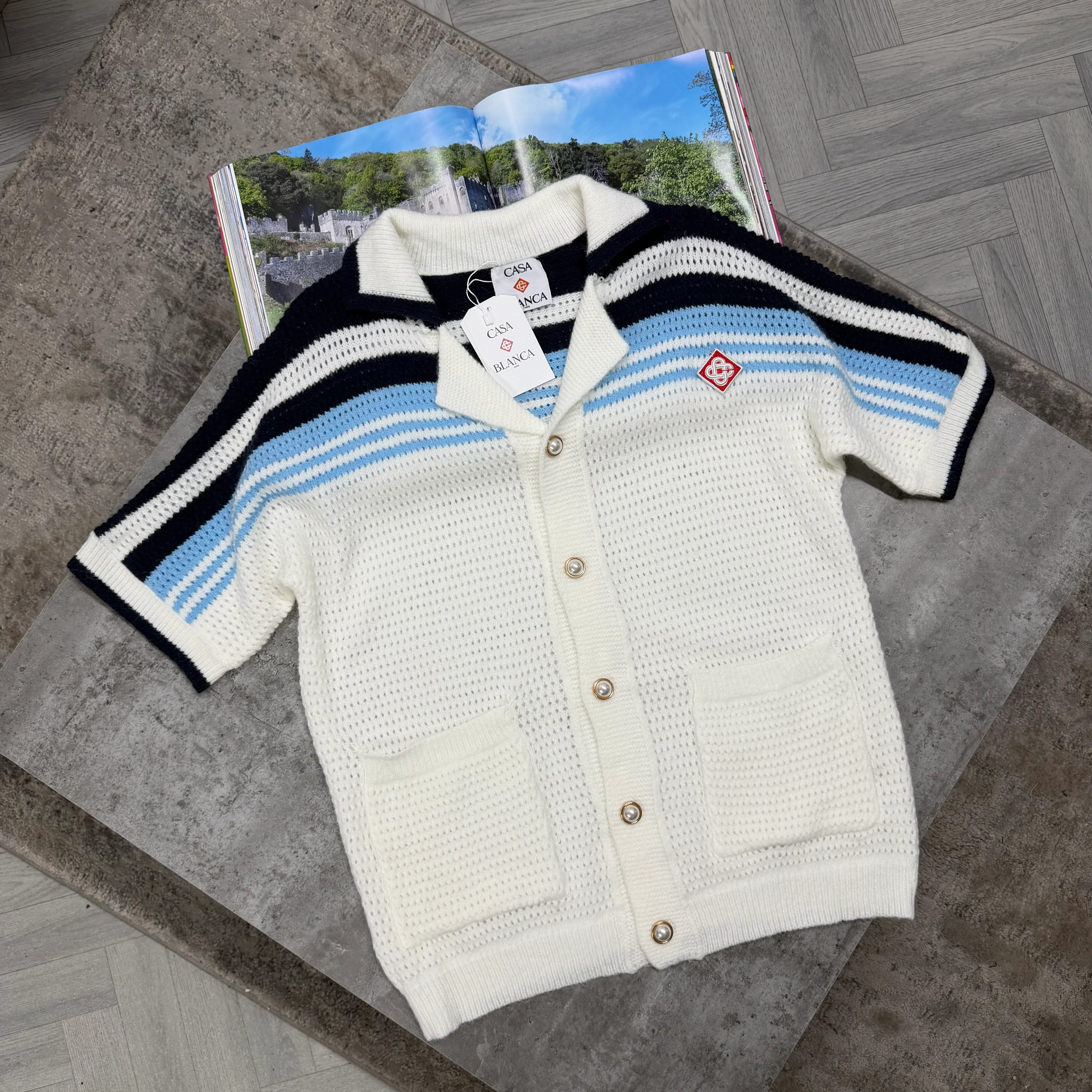 CB KNIT SET - WHITE / SKY BLUE - Image 2