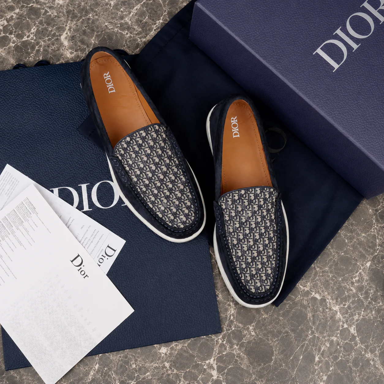 (PRE ORDER) CD OBLIQUE LOAFER - NAVY - Image 3
