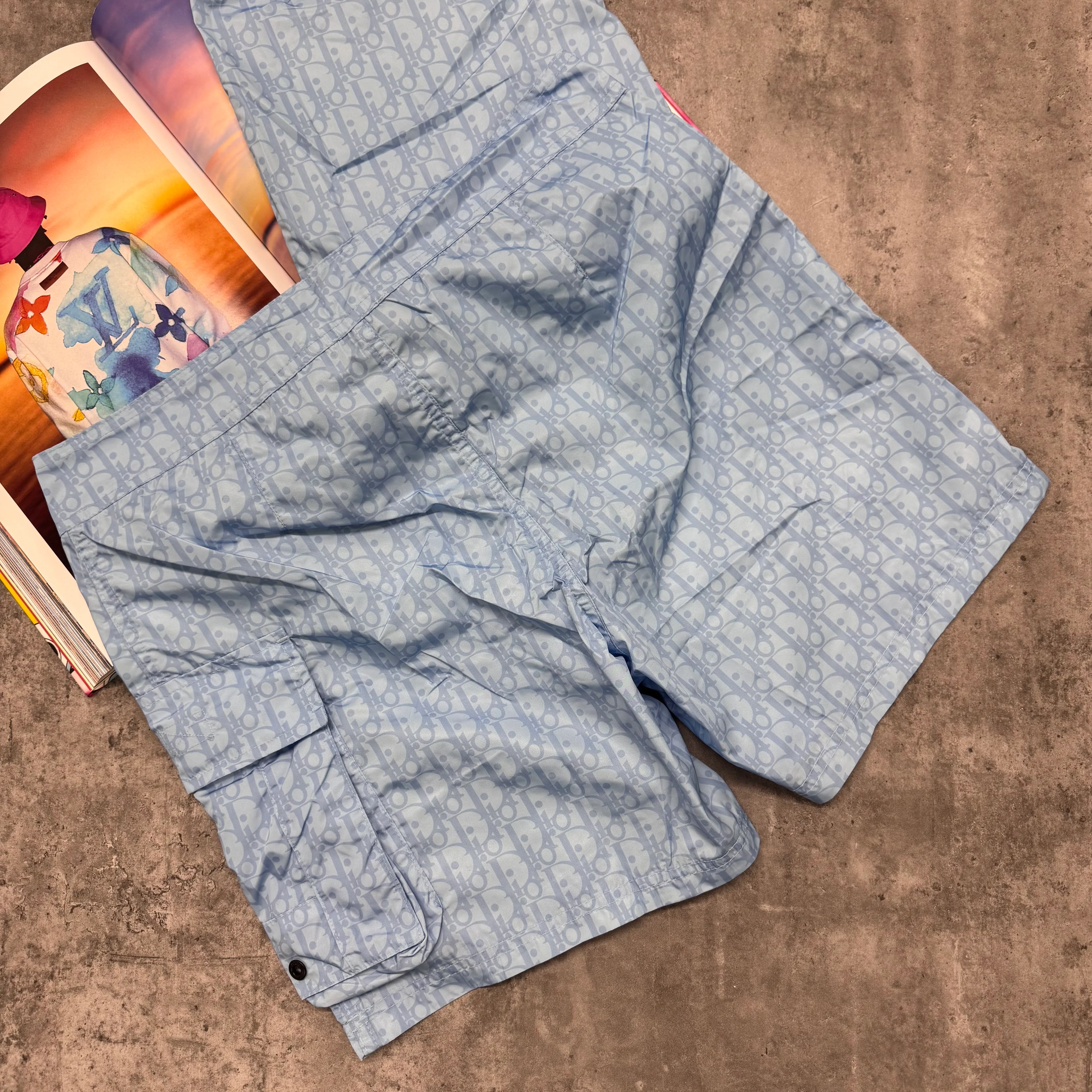 CD OBLIQUE SWIM SHORTS - SKY BLUE - Image 3