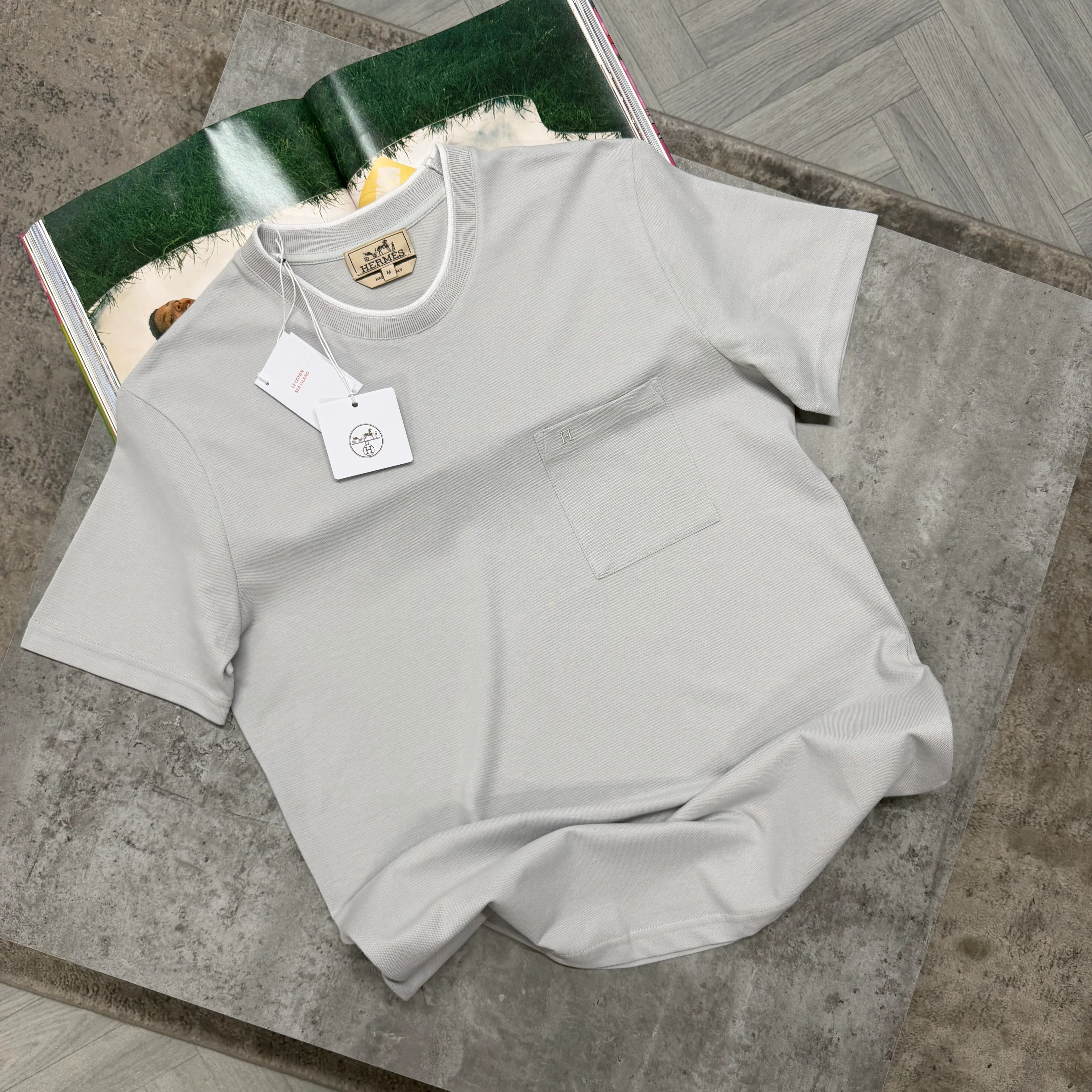 H PIQURES T SHIRT - GREY