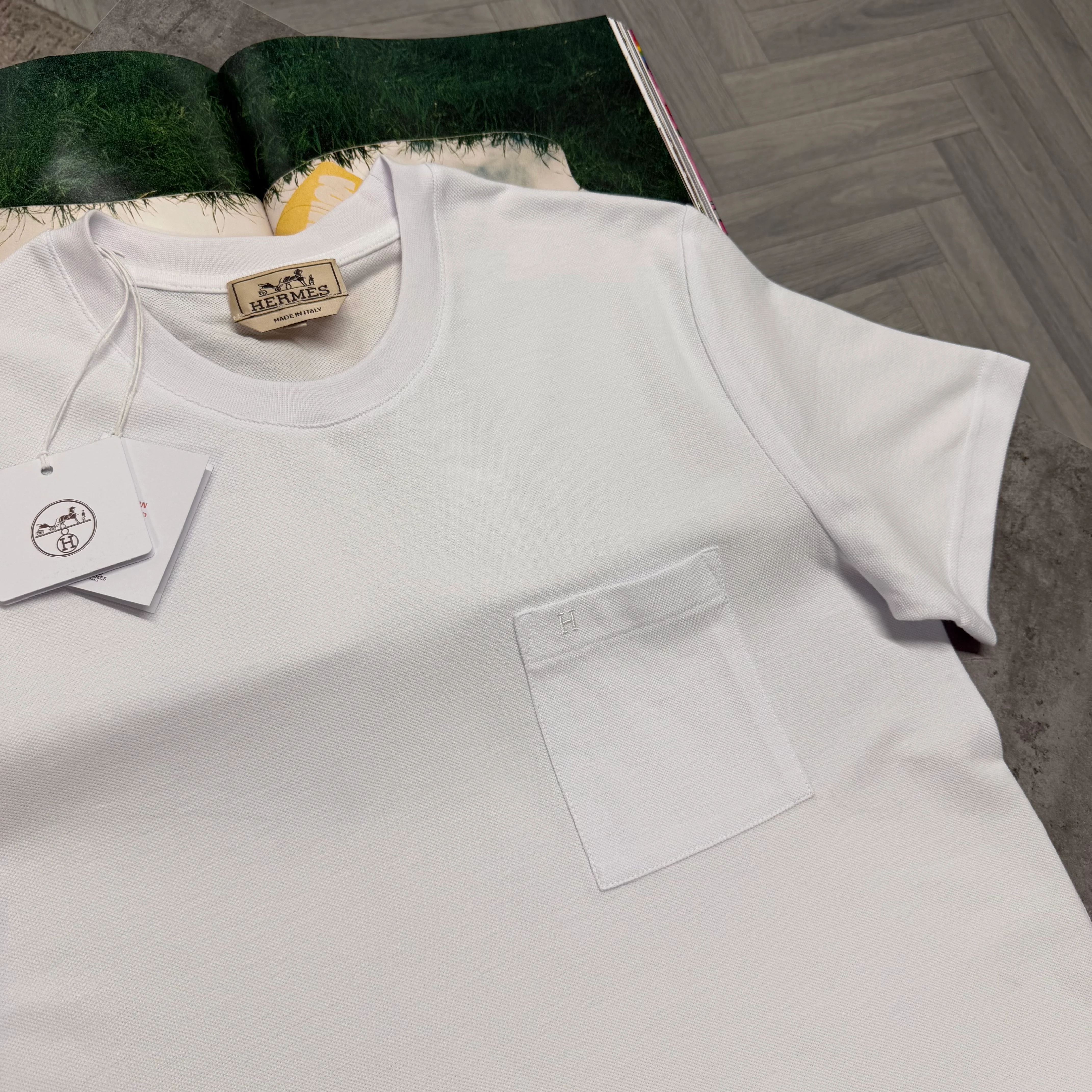 H POCKET T SHIRT - WHITE - Image 2