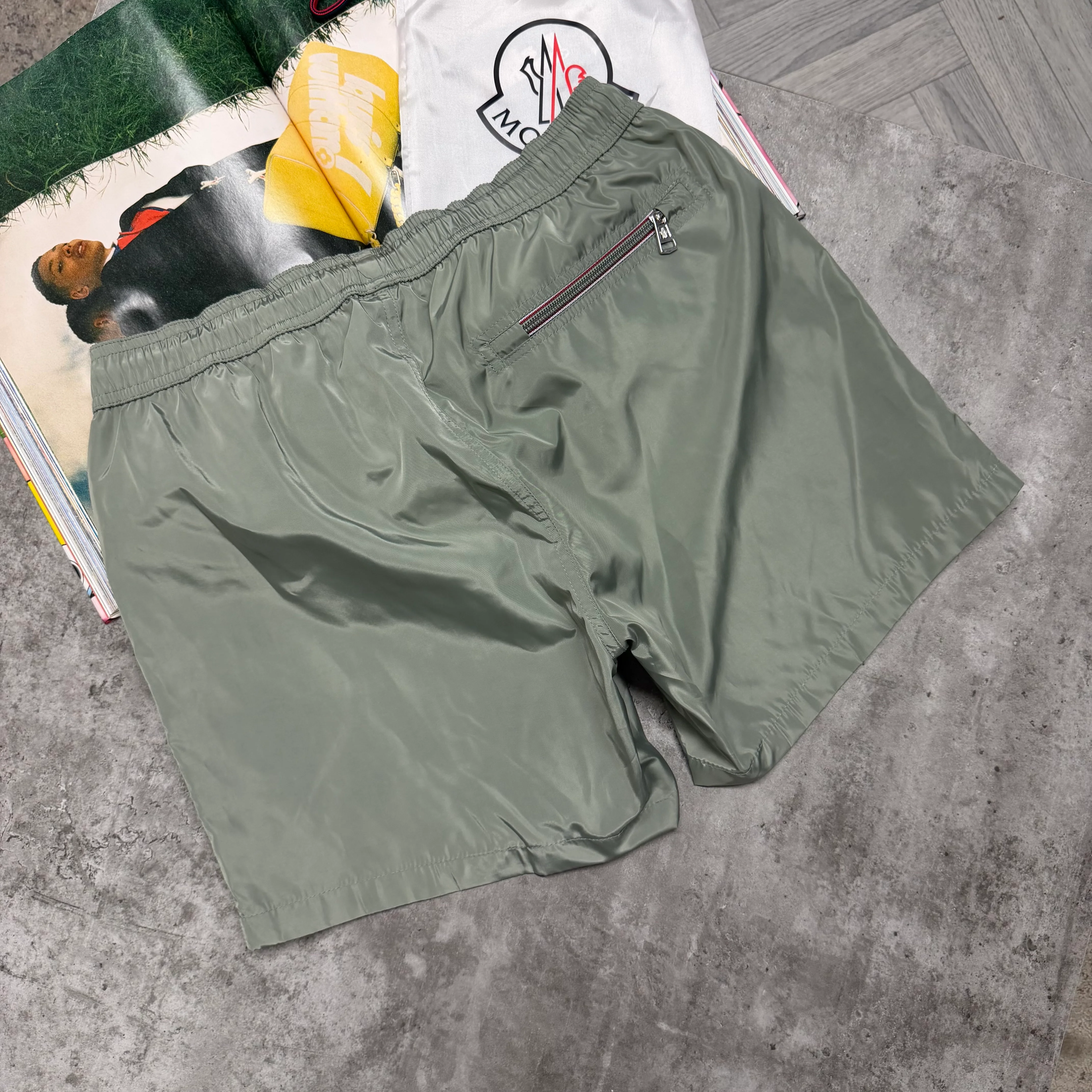 MNCLR BAGGED SWIMS - ALMOND GREEN - Image 2