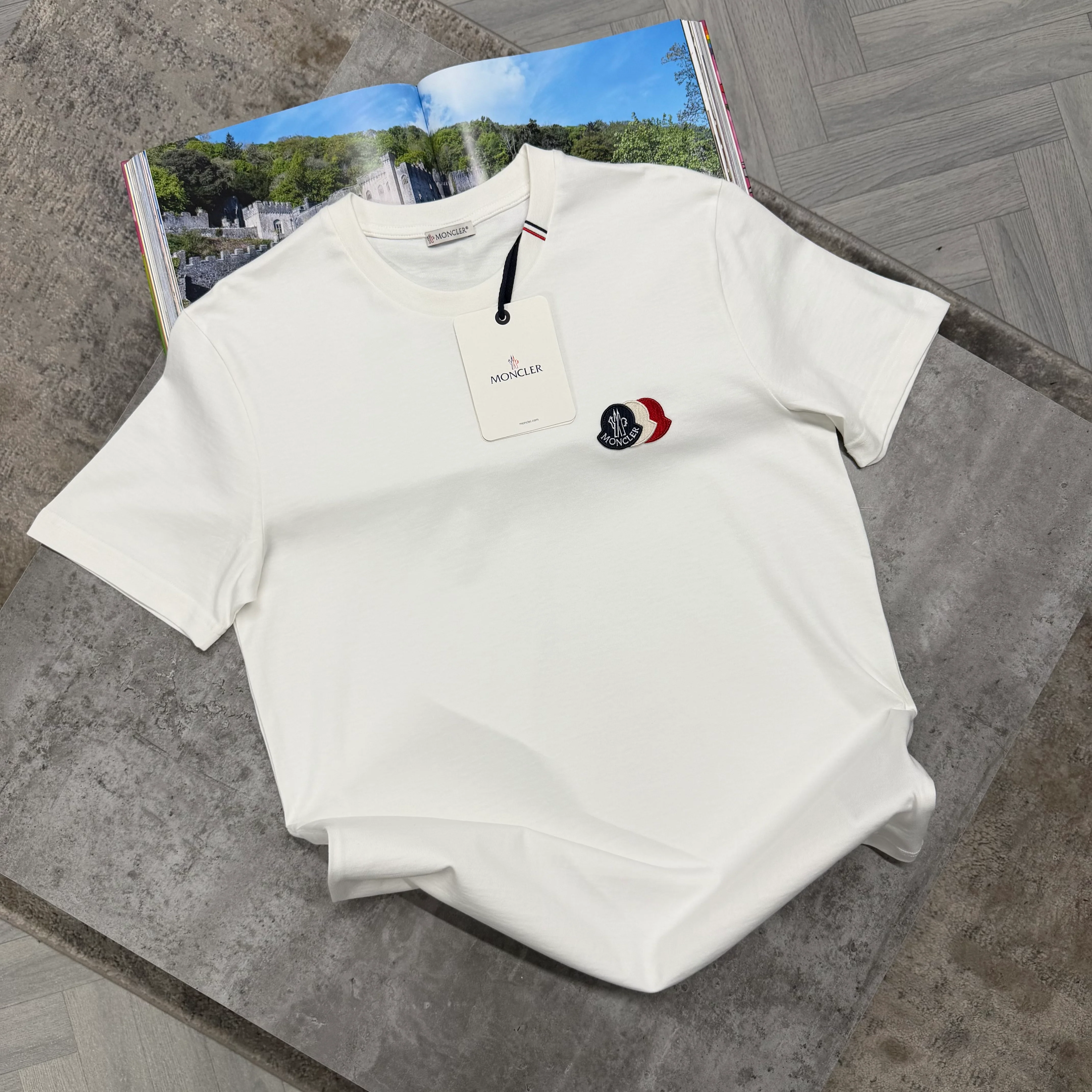 MNCLR TRIPLE LOGO T SHIRT - WHITE
