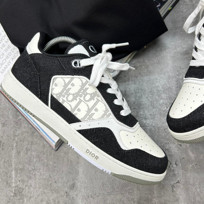 (PRE ORDER) B27 TRAINERS - BLACK DENIM / WHITE - Image 2