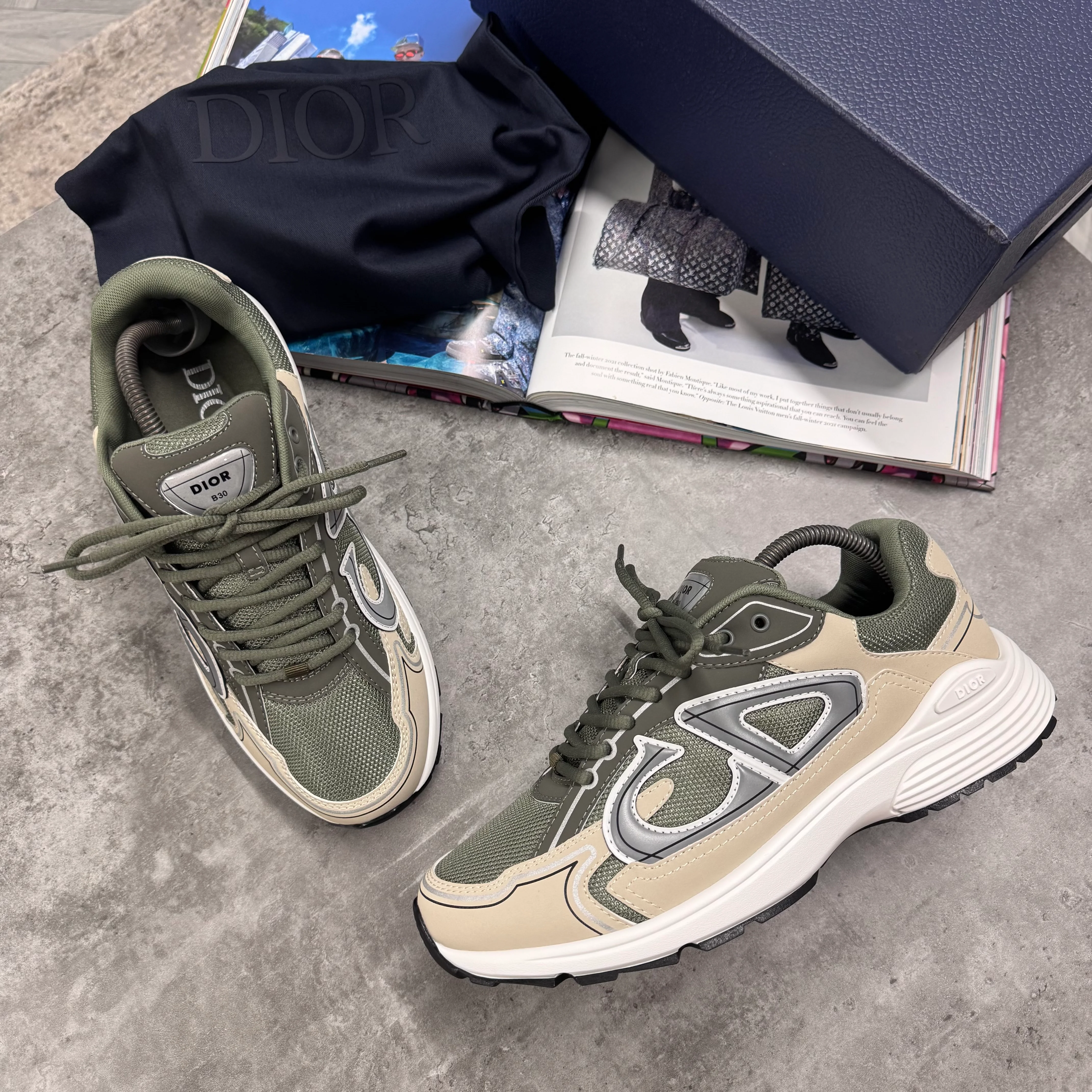 (PRE ORDER) B30 TRAINERS - OLIVE - Image 2