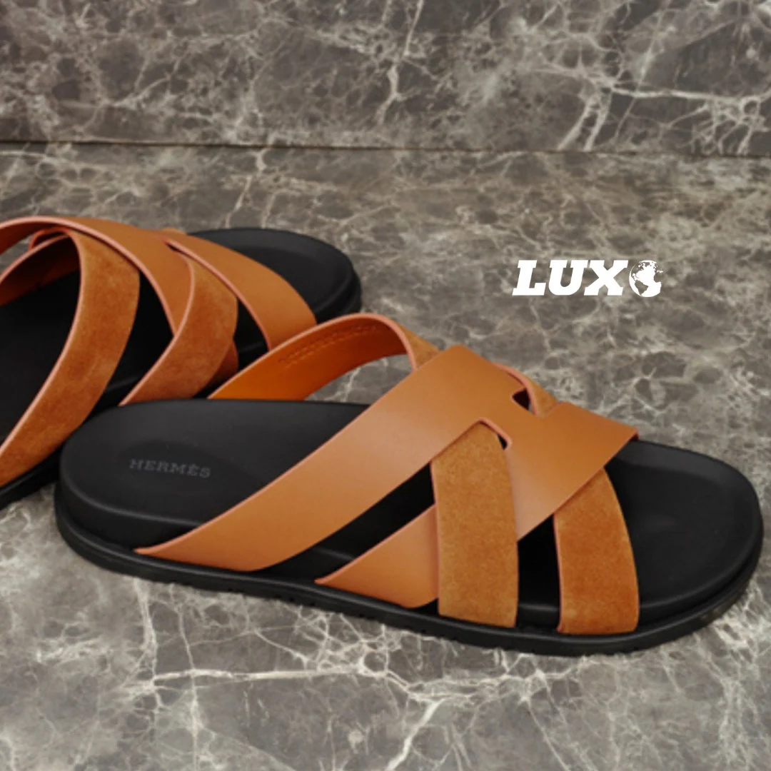 (PRE ORDER) H CROSSOVER SLIDES - TAN - Image 3