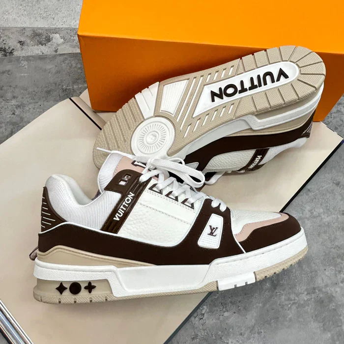 (PRE ORDER) LVE TRAINERS - BROWN / WHITE - Image 2