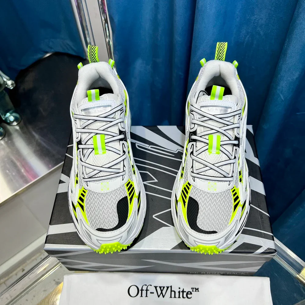 (PRE ORDER) OW TRAINER - WHITE / NEON - Image 2