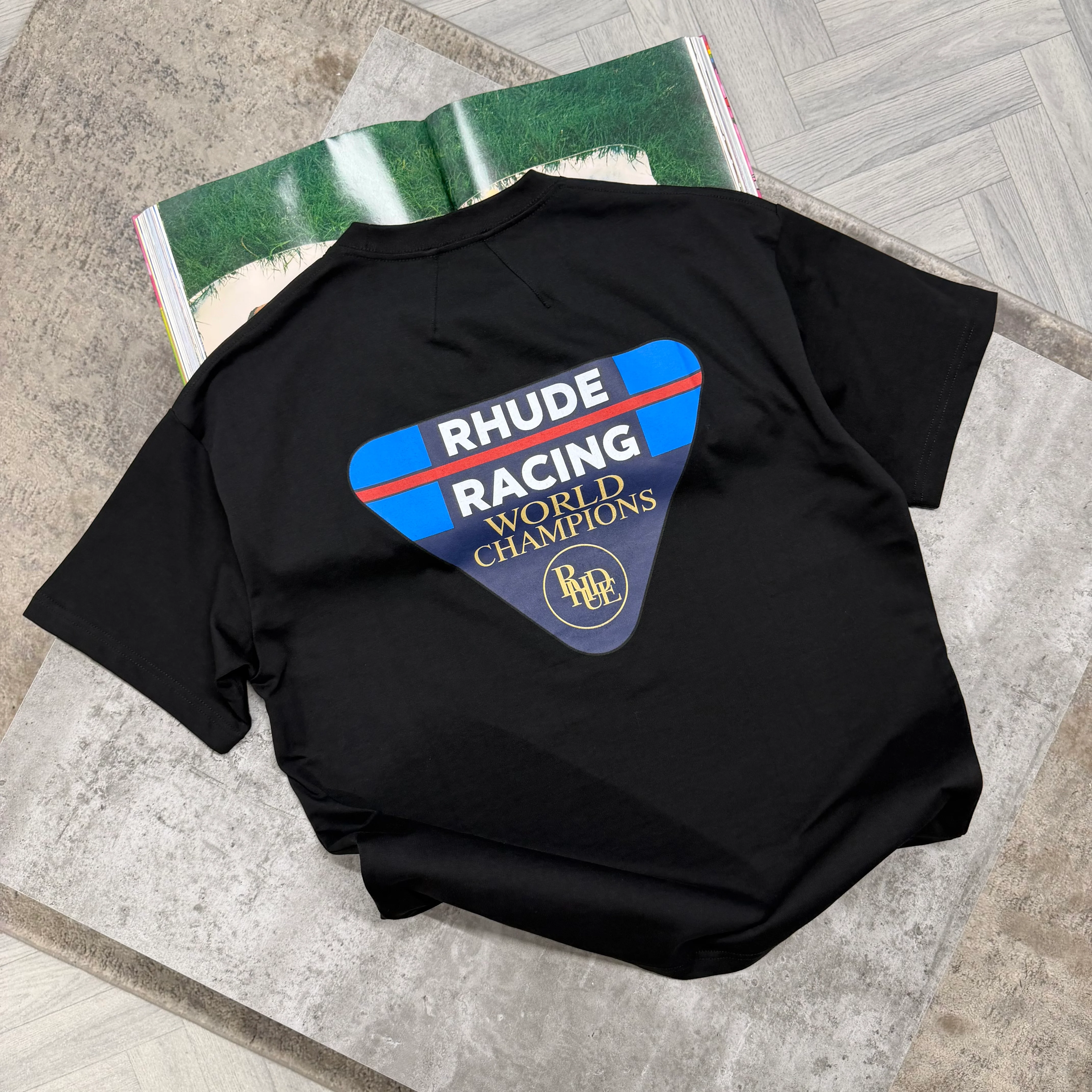 RHU RACING T SHIRT - BLACK